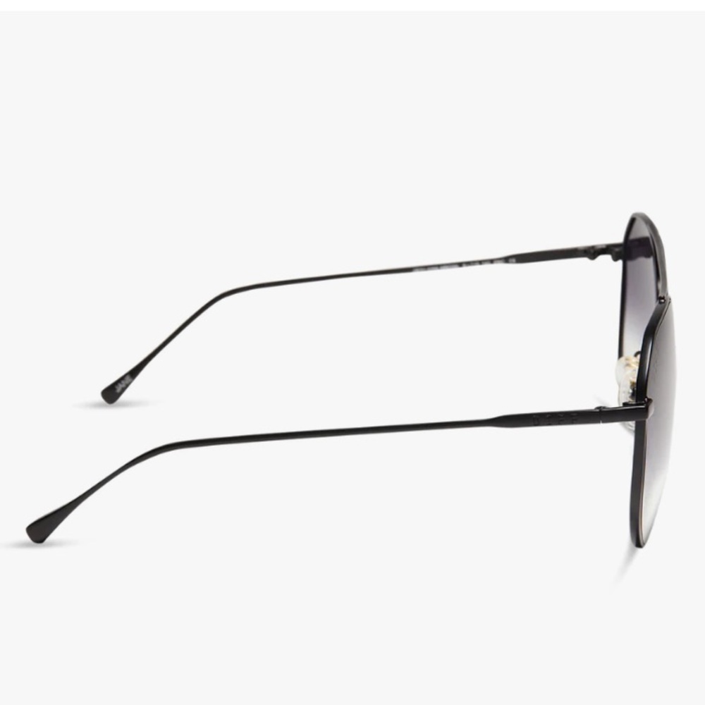 DIFF Jane Matte Black Gray Gradient Sharp Aviator Sunglasses NIB. - Picture 4 of 11